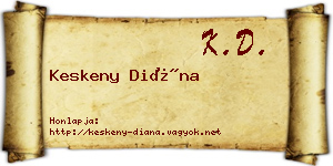 Keskeny Diána névjegykártya