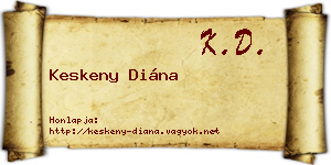 Keskeny Diána névjegykártya