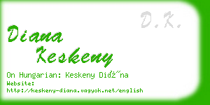 diana keskeny business card